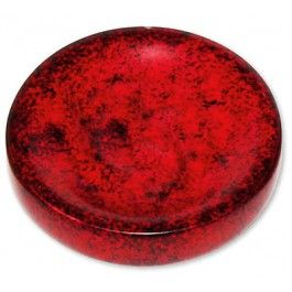 roter Kerzenteller aus Speckstein